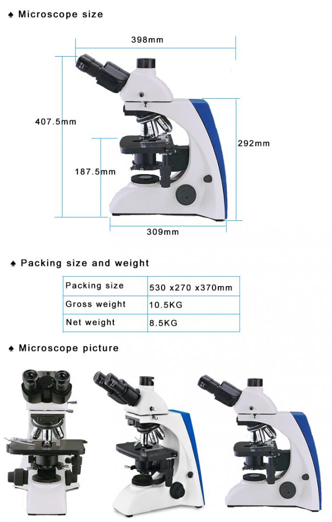 microscope de recherches de Trinocular d'oculaire de 10X-20mm, microscope métallurgique de Trinocular